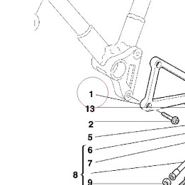 Bracket front left footrest 82410441A