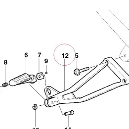 Bracket, pillion footrest right 82410451A