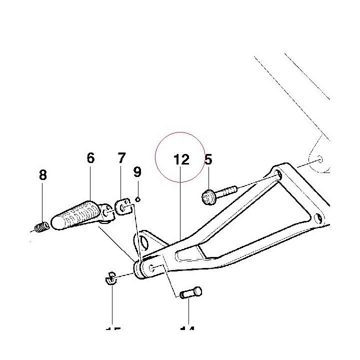 Bracket, pillion footrest right 82410451A
