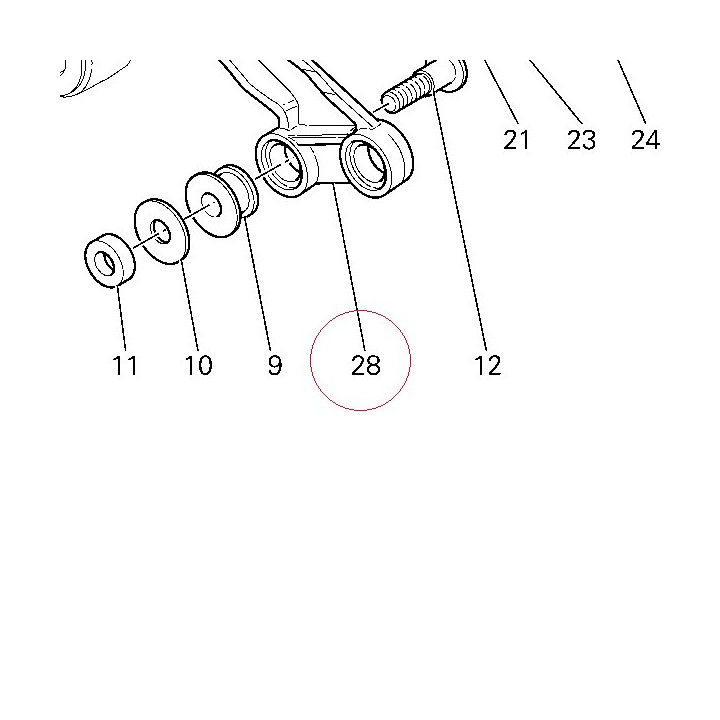 Bracket front left footrest 82410681AB