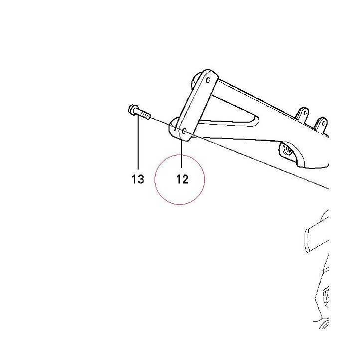 Bracket, pillion footrest right 82410691AB