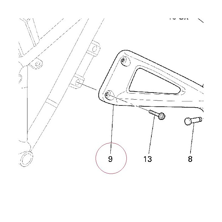 Bracket, pillion footrest left 82410701A