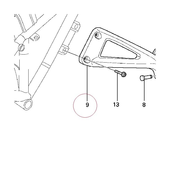 Bracket, pillion footrest left 82410701AB