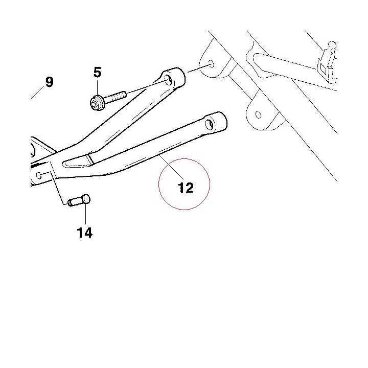 Bracket, pillion footrest right 82410751A