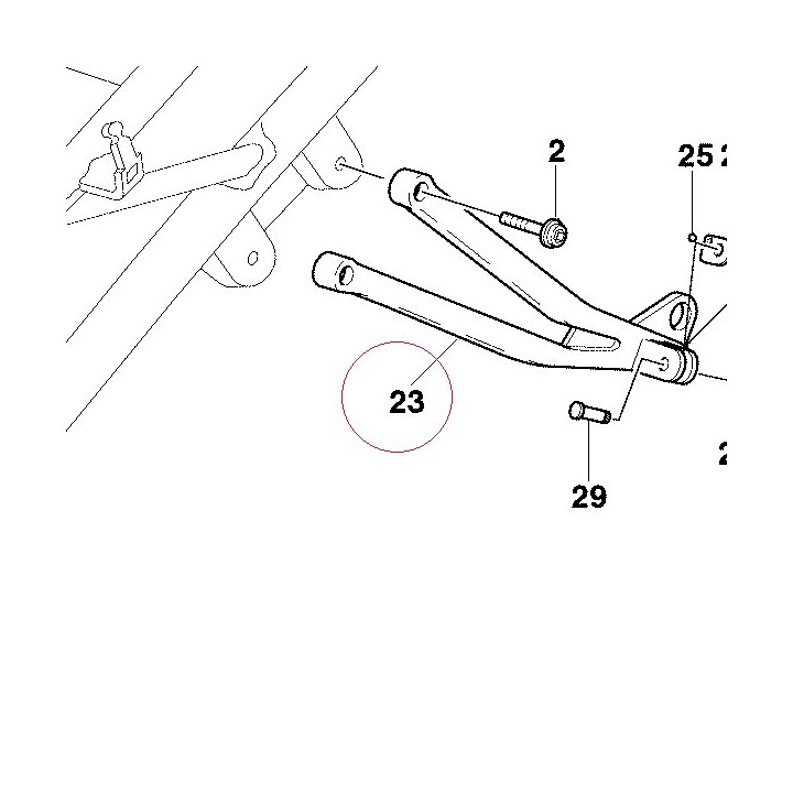 Bracket, pillion footrest left 82410761A