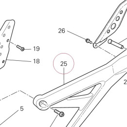 Bracket, pillion footrest left 82410801A