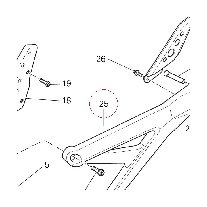 Bracket, pillion footrest left 82410801A