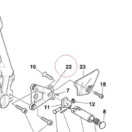 Footrest bracket, left 82410882A