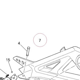 Bracket, right foot rest holder 82410971B
