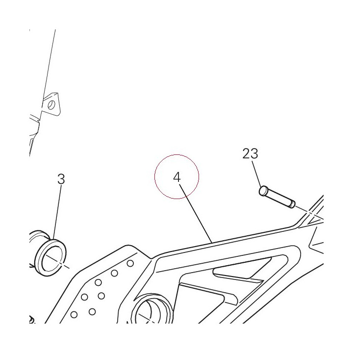 Bracket, left foot rest holder 82410981B