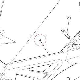 Bracket, left foot rest holder 82410983BG