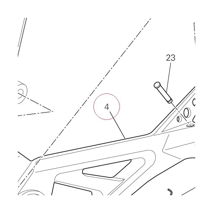 Bracket, left foot rest holder 82410983BG