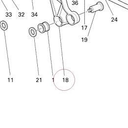 Bracket, left foot rest holder 82411121AB