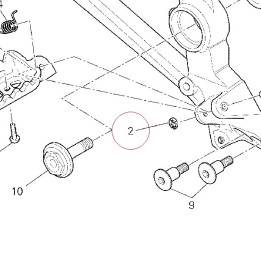 Bracket, right foot rest holder 82411191AB