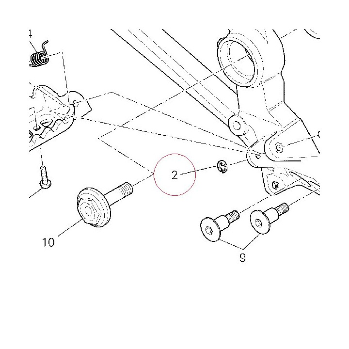 Bracket, right foot rest holder 82411191AB