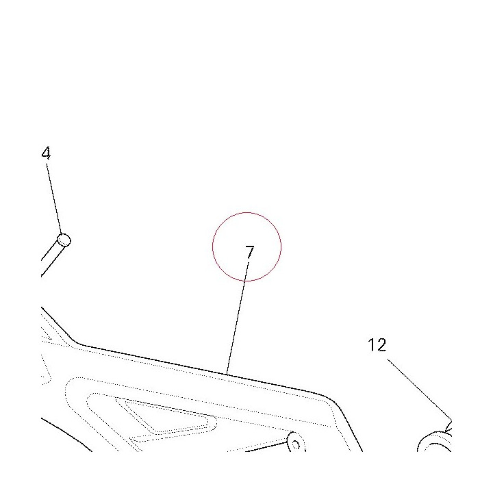 Bracket, right foot rest holder 82411192AG