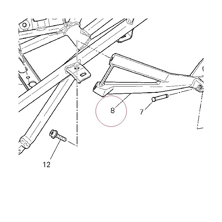 Bracket, pillion footrest left 82411251AB