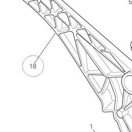 Bracket, left foot rest holder 82411451B