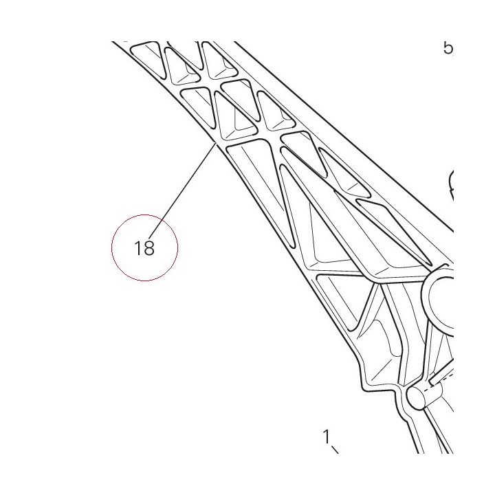 Bracket, left foot rest holder 82411451B