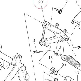 Bracket front left footrest 82411461AB