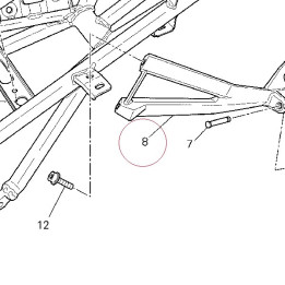 Bracket, pillion footrest left 82411491AB