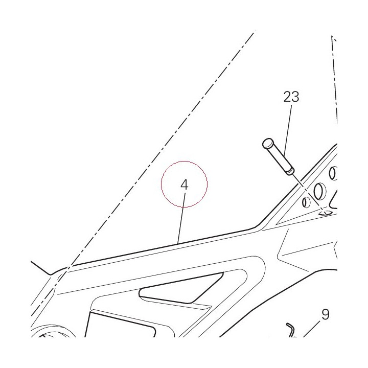 Bracket, left foot rest holder 82411521AB