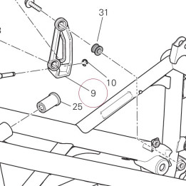 Bracket front right footrest 82411551A