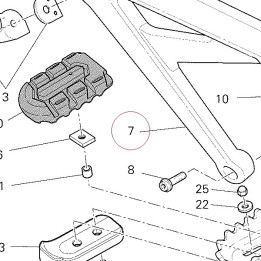 Bracket, pillion footrest right 82411631AB
