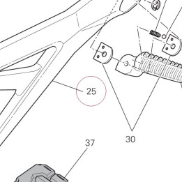 Bracket, pillion footrest left 82411641AB