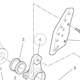 Bracket front left footrest 82411651A