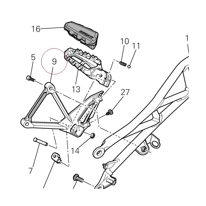 Rear right plate 82411693AA