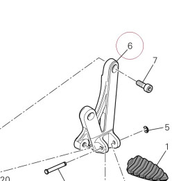 Bracket, left foot rest holder 82411751A
