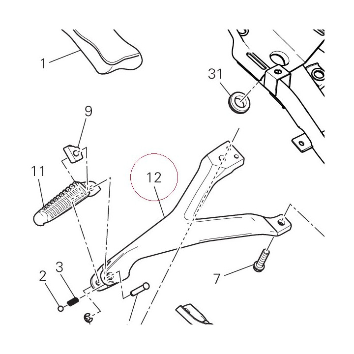 Rear right plate 82412251AA