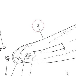 Right foot peg holder plate 82412282BB
