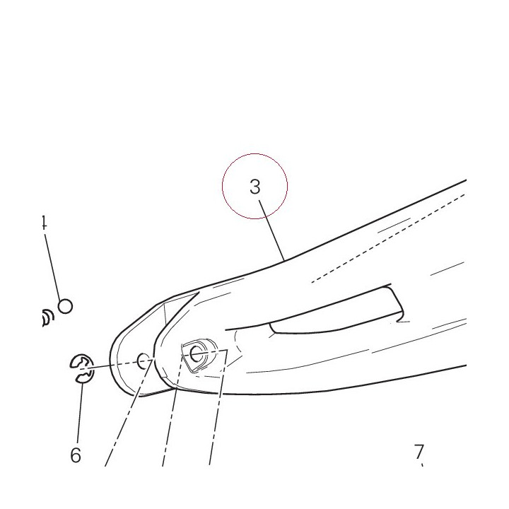 Right foot peg holder plate 82412282BB