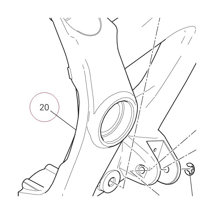 Left foot peg holder plate 82412811AB