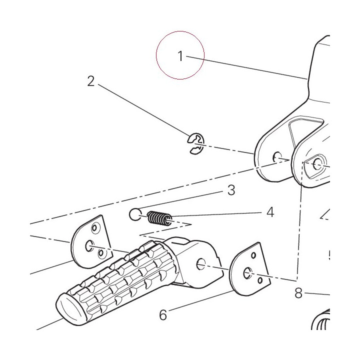 Right foot peg holder plate 82412822AA
