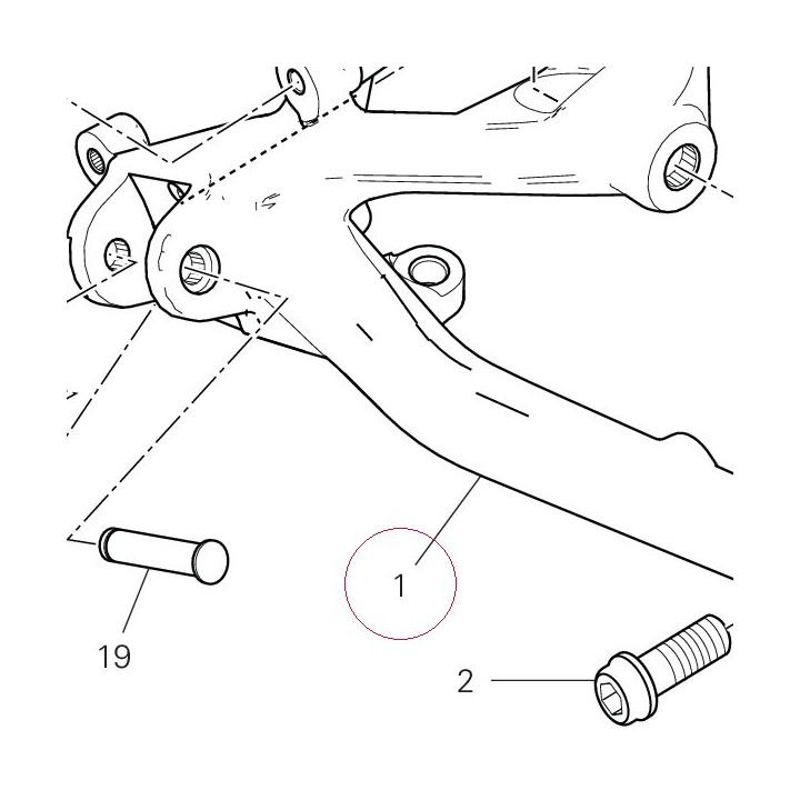Right foot peg holder plate 82413471BA