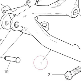 Right foot peg holder plate 82413472BB