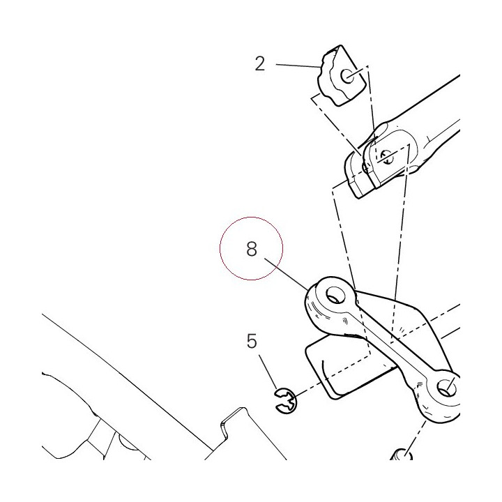 Rear left plate 82413601AA