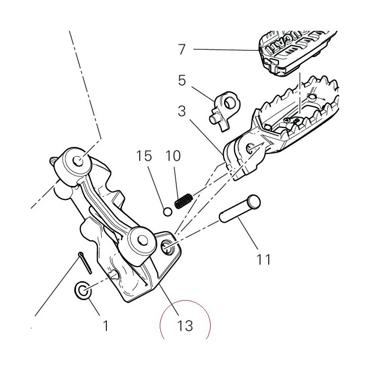 Rear left plate 82413932AA