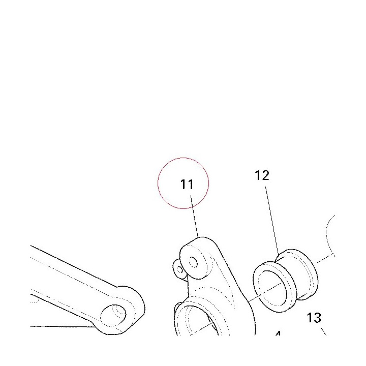 Bracket front right footrest 82420711A