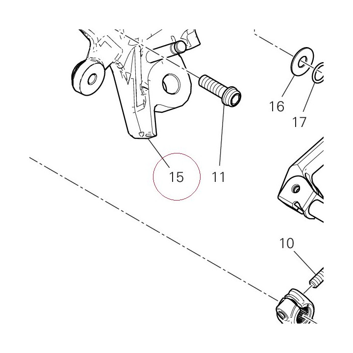 Left foot peg holder plate 82423885AA