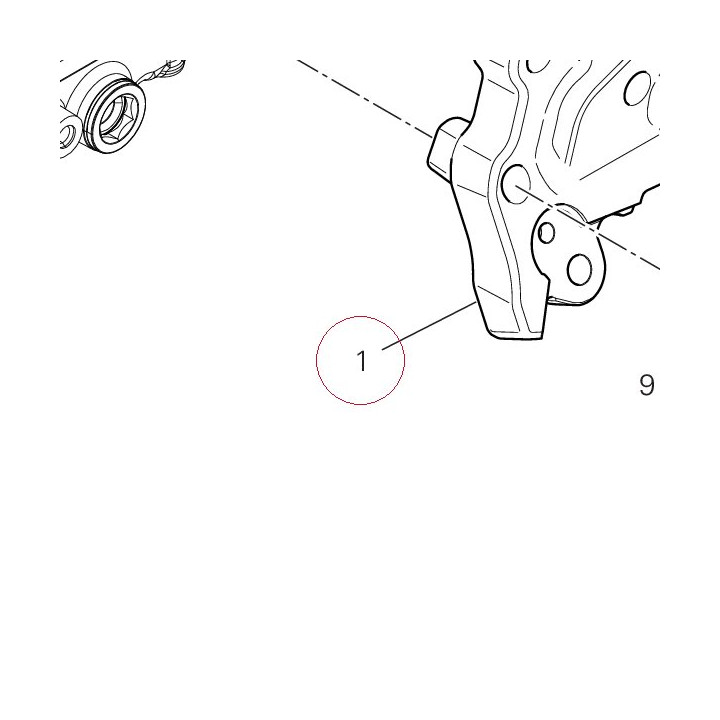 Left foot peg holder plate 8242A961AA