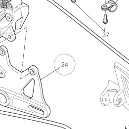 Bracket, rear caliper 82510392A
