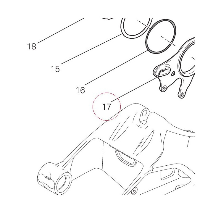 Bracket, rear caliper 82510491AA