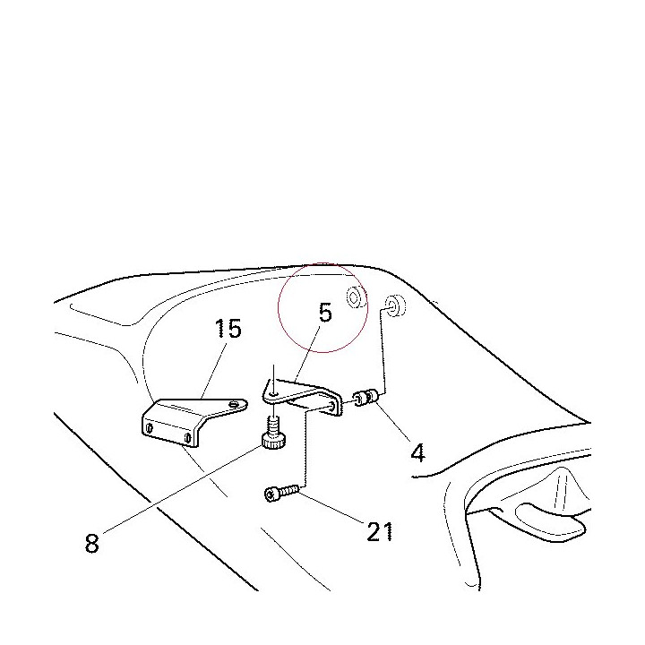 Bracket, seat left 82710971B