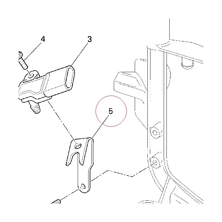 Bracket sensor pressure 82714321A