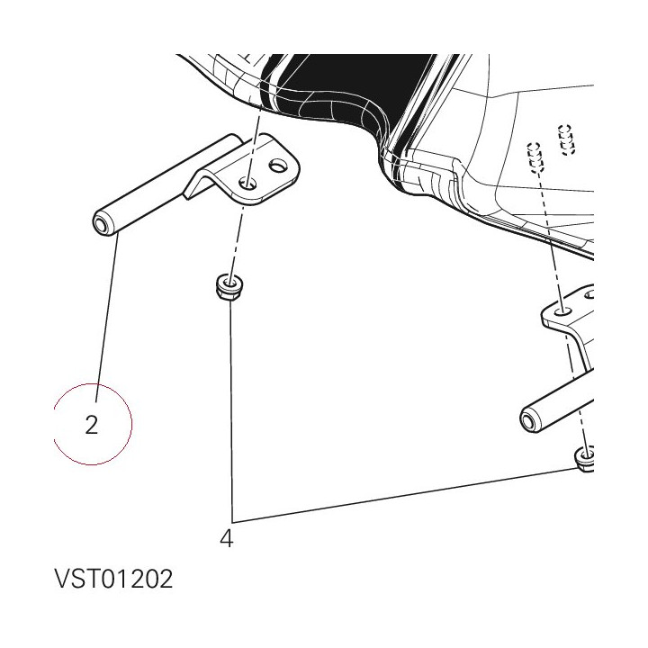 Tank front connection right 82715182A