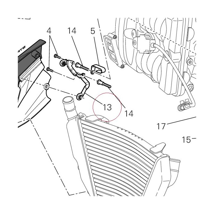 Bracket, under cover, right 82715311A